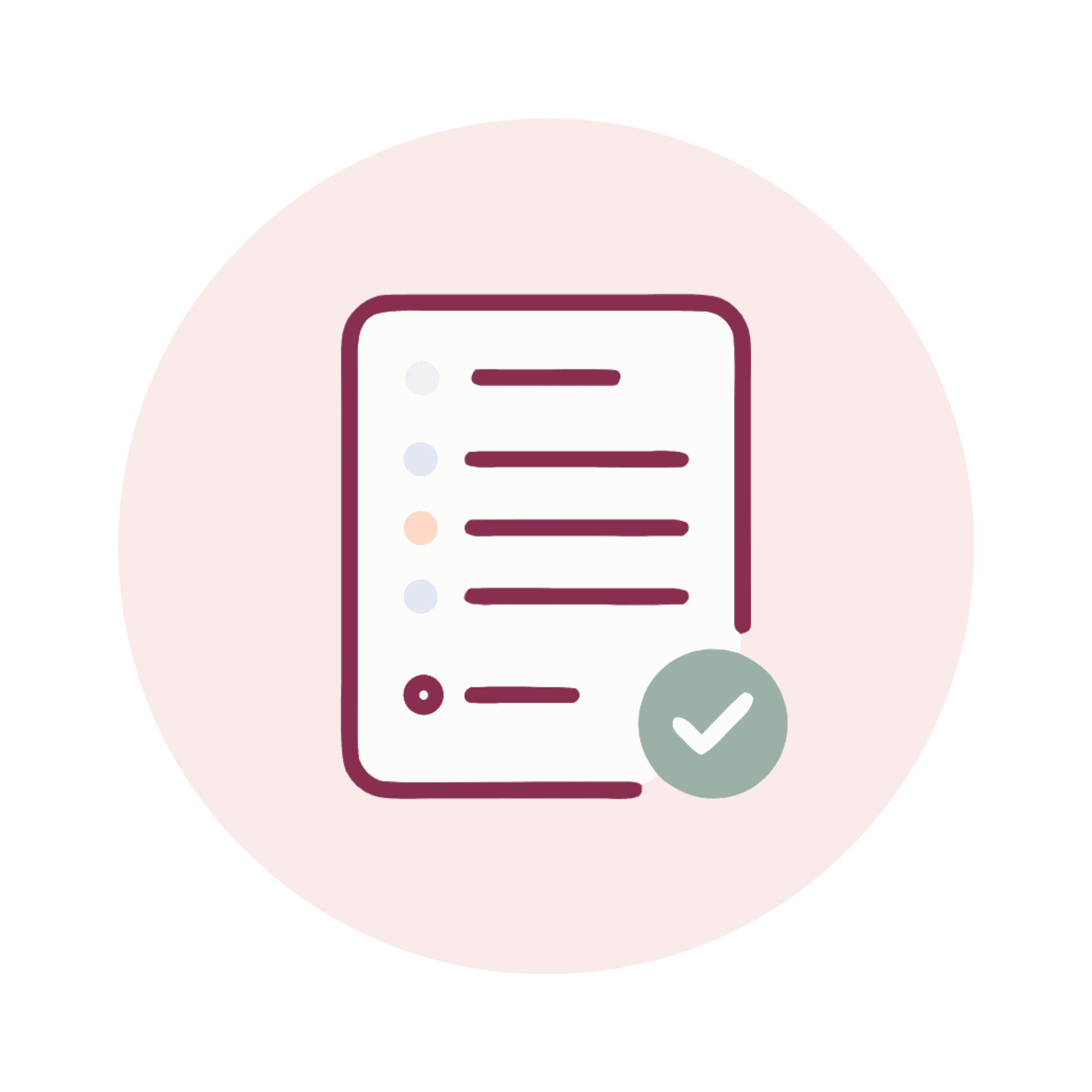Illustration of a checklist on a mobile device with a checkmark.
