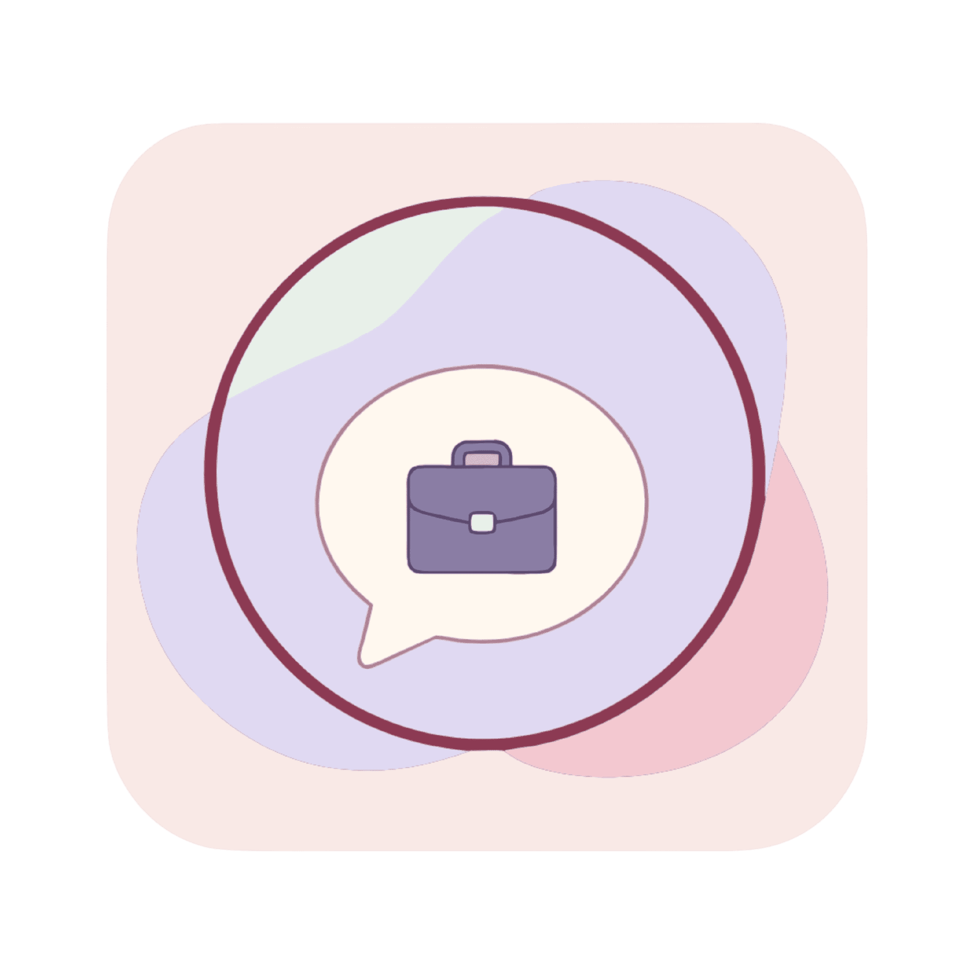 Icon representing menstrual health support and communication.