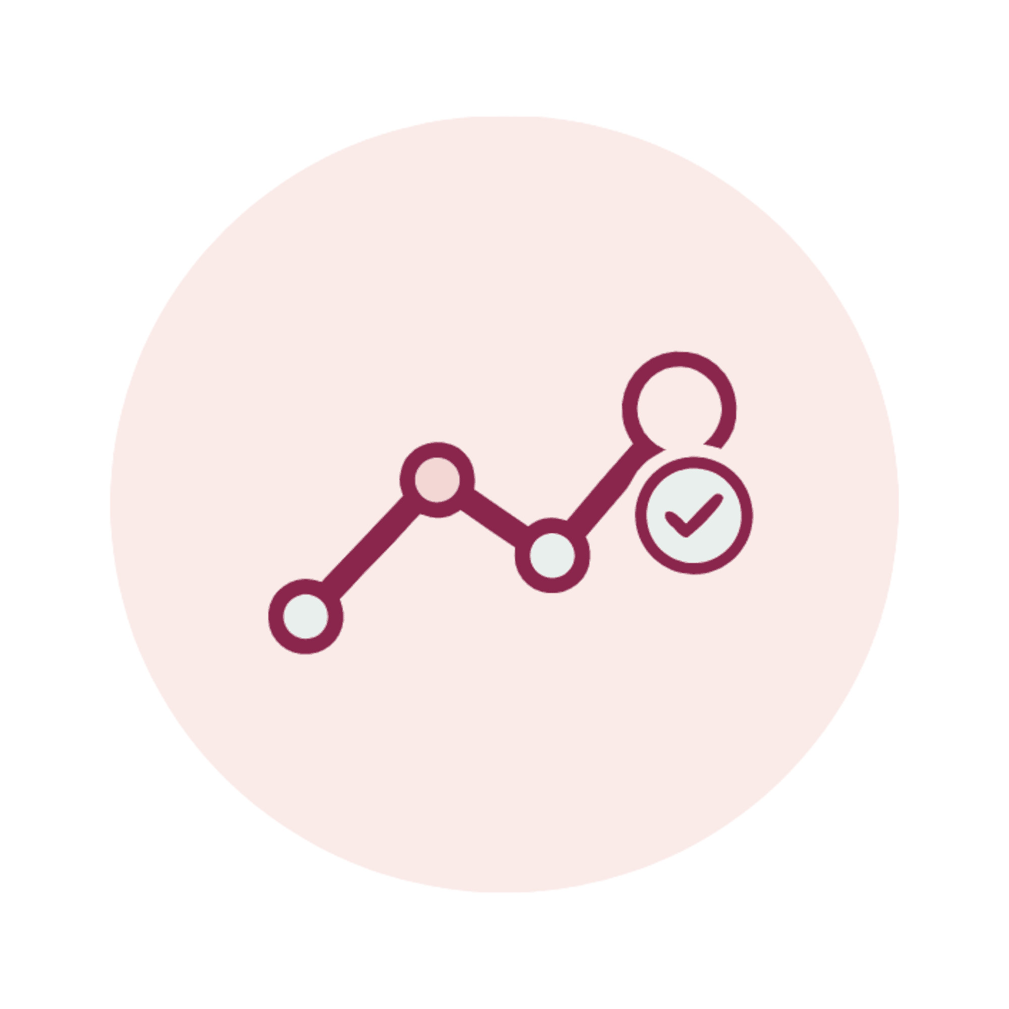 Line graph showing menstrual health trends and progress over time.