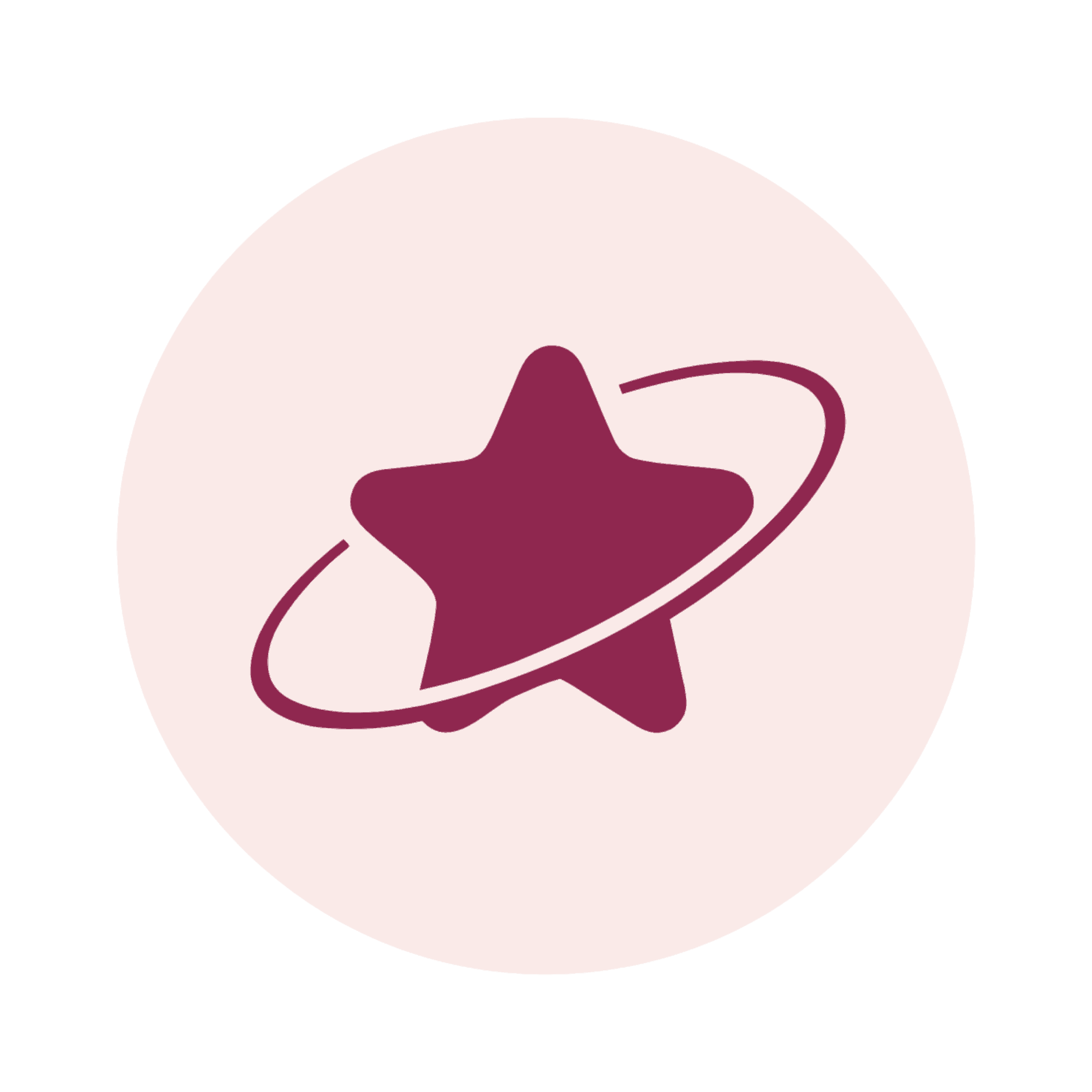 Menstrual Portal logo featuring a star with orbit ring for menstrual health.